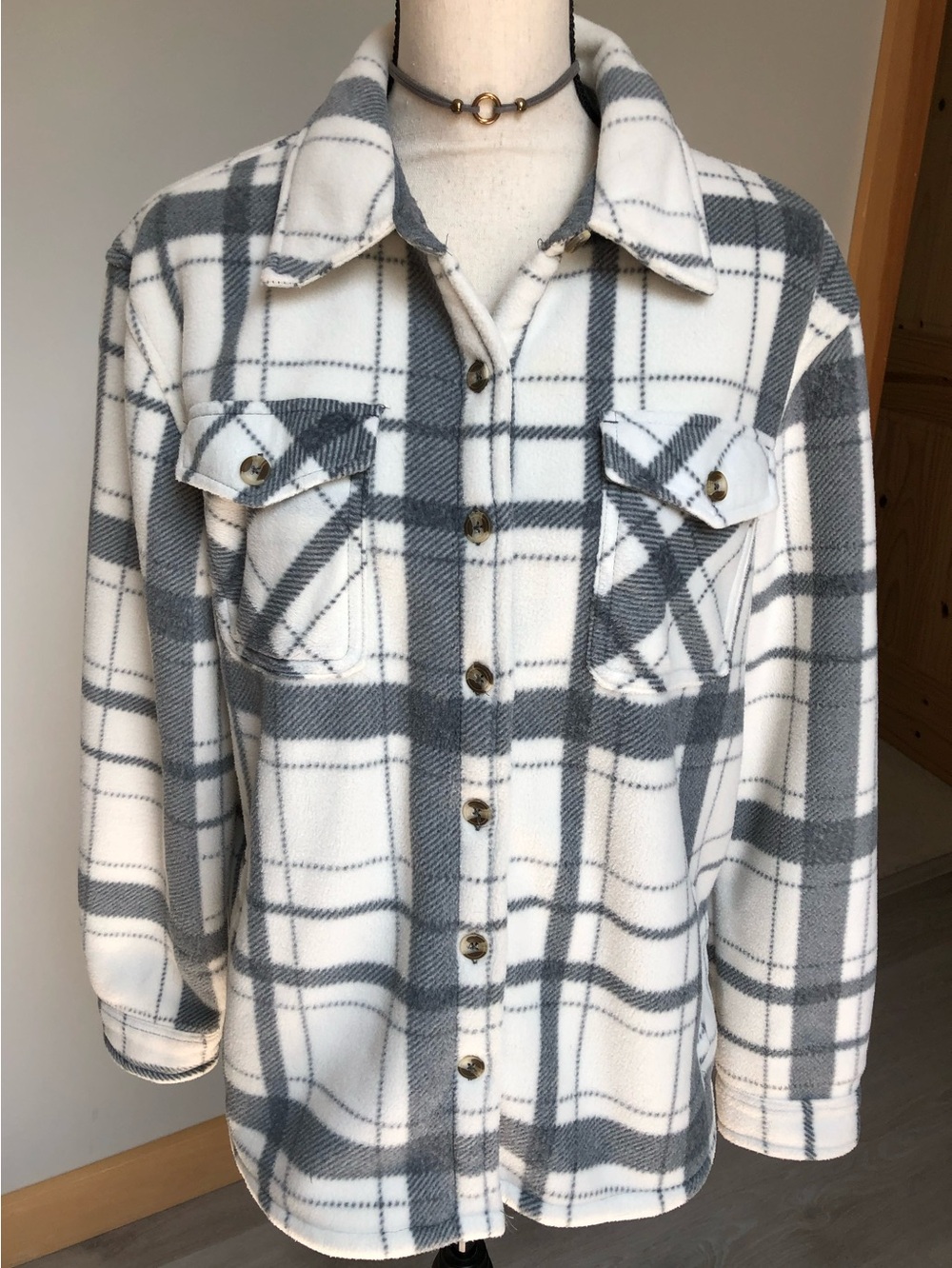 Sage Collective Sherpa Cozy Lined Shacket Size Medium